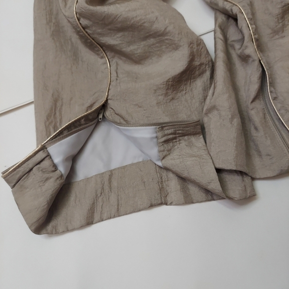 Cabin Creek Womens XL Pull On Pants Champaign Gold Windbreaker 80s 90s Athletic - Picture 6 of 13